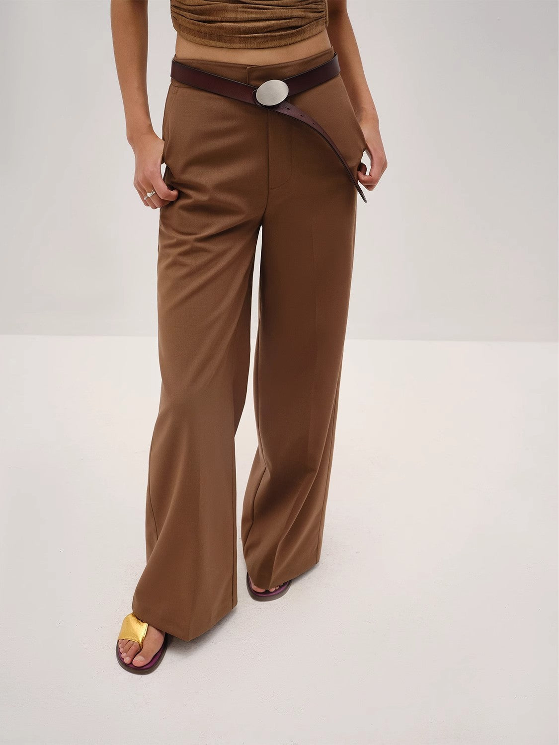 Left Bank Holidays Australian Wool Simple Draped Suit Trousers