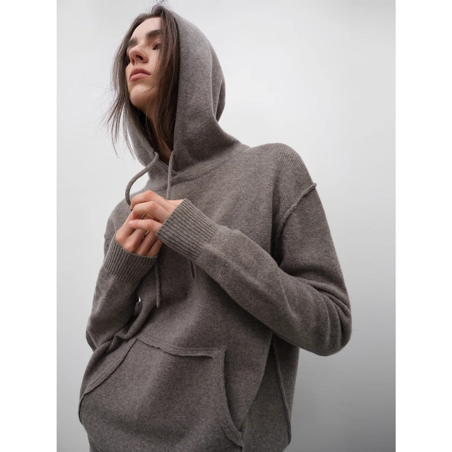 Relaxed Encounter Fine Lambswool Hoodie and Straight-Leg Pants Set