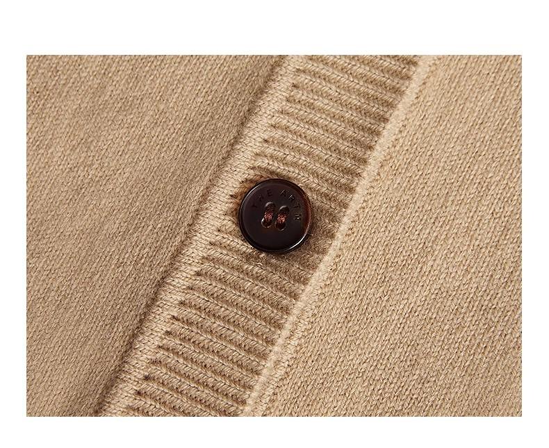 Australian Merino Wool Loose V-Neck Wool Knitted Cardigan