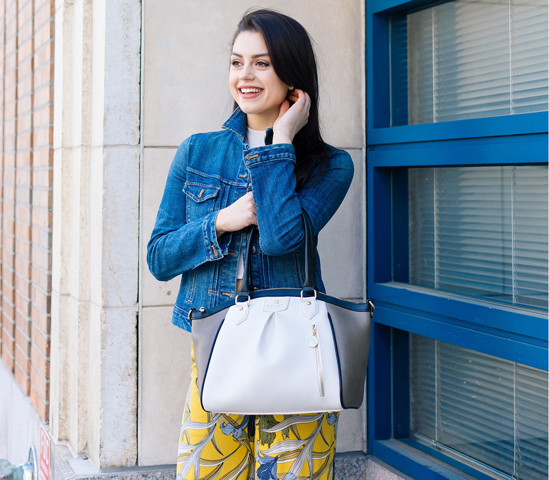 MADISON - Beige Trio Croc Vegan Bag | Ethically-Made