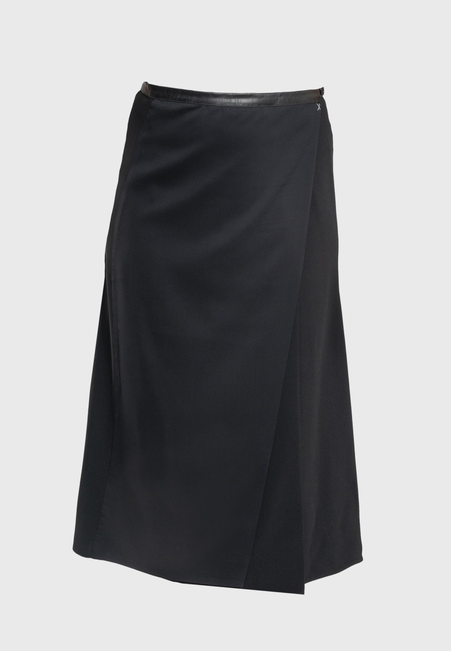 Masha A-Line Split Midi Skirt – Nero