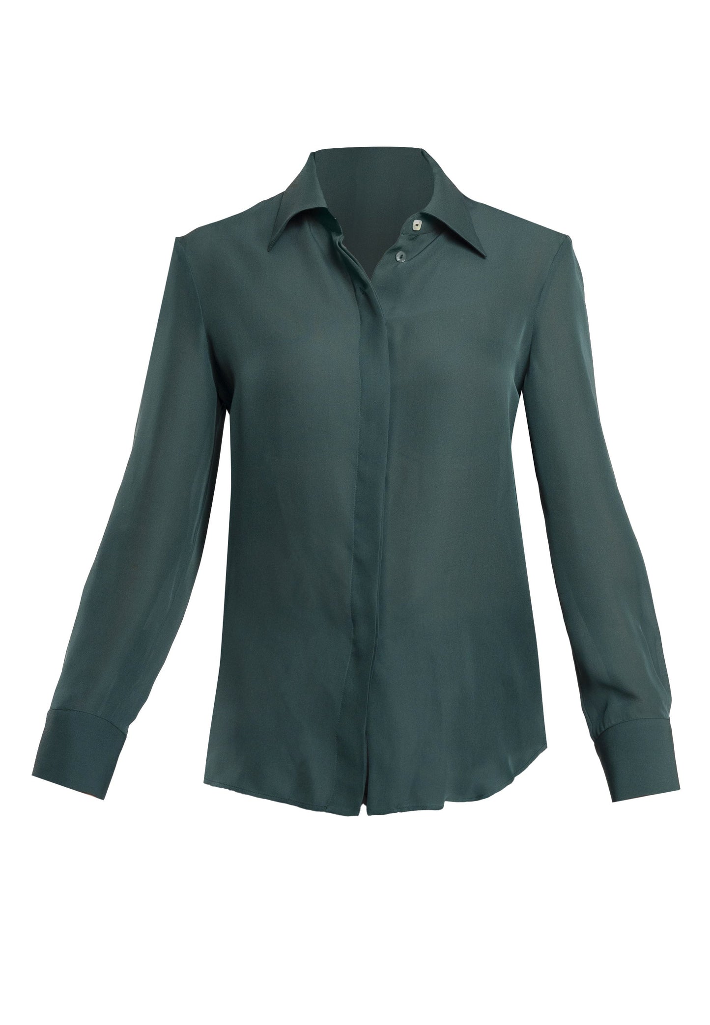 Vera Silk Shirt – Verde Smeraldo