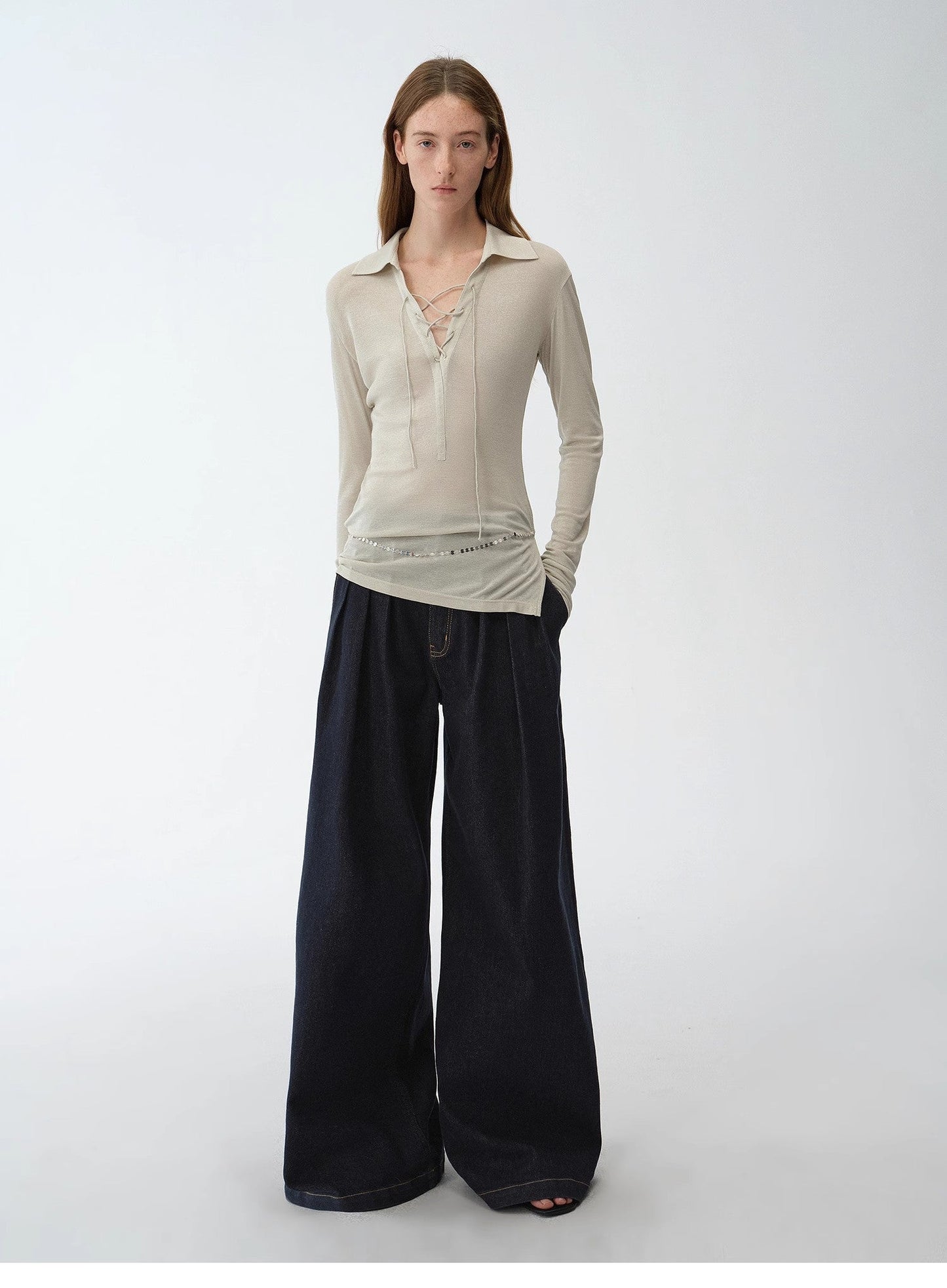 Vintage Handmade Wide Leg Trouser-Style Jeans