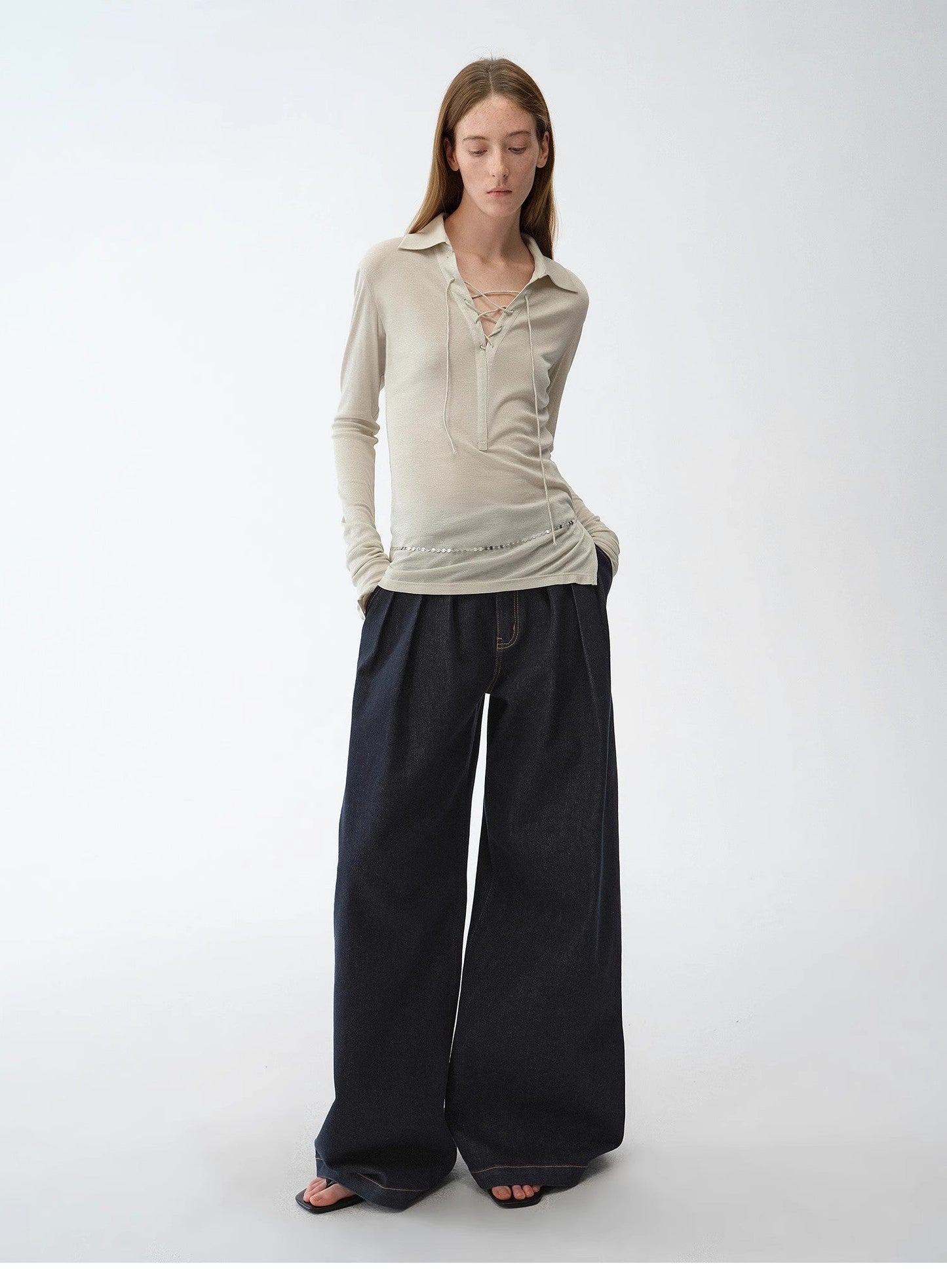 Vintage Handmade Wide Leg Trouser-Style Jeans