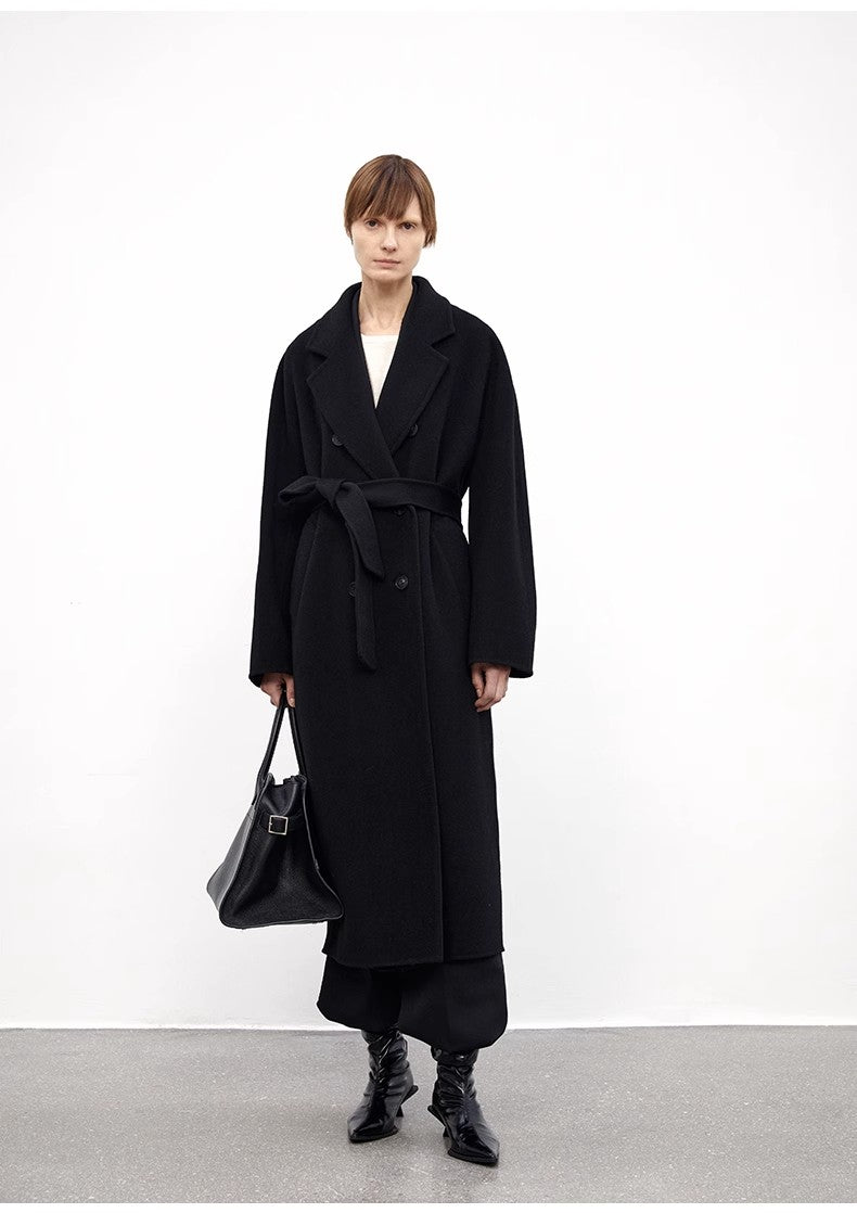 Merino Wool Oversized Double-Breasted Coat