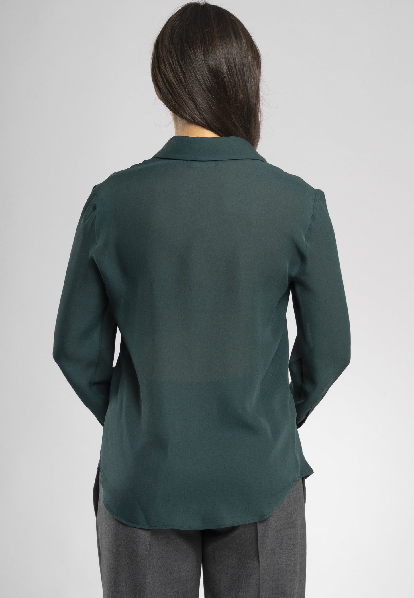 Vera Silk Shirt – Verde Smeraldo