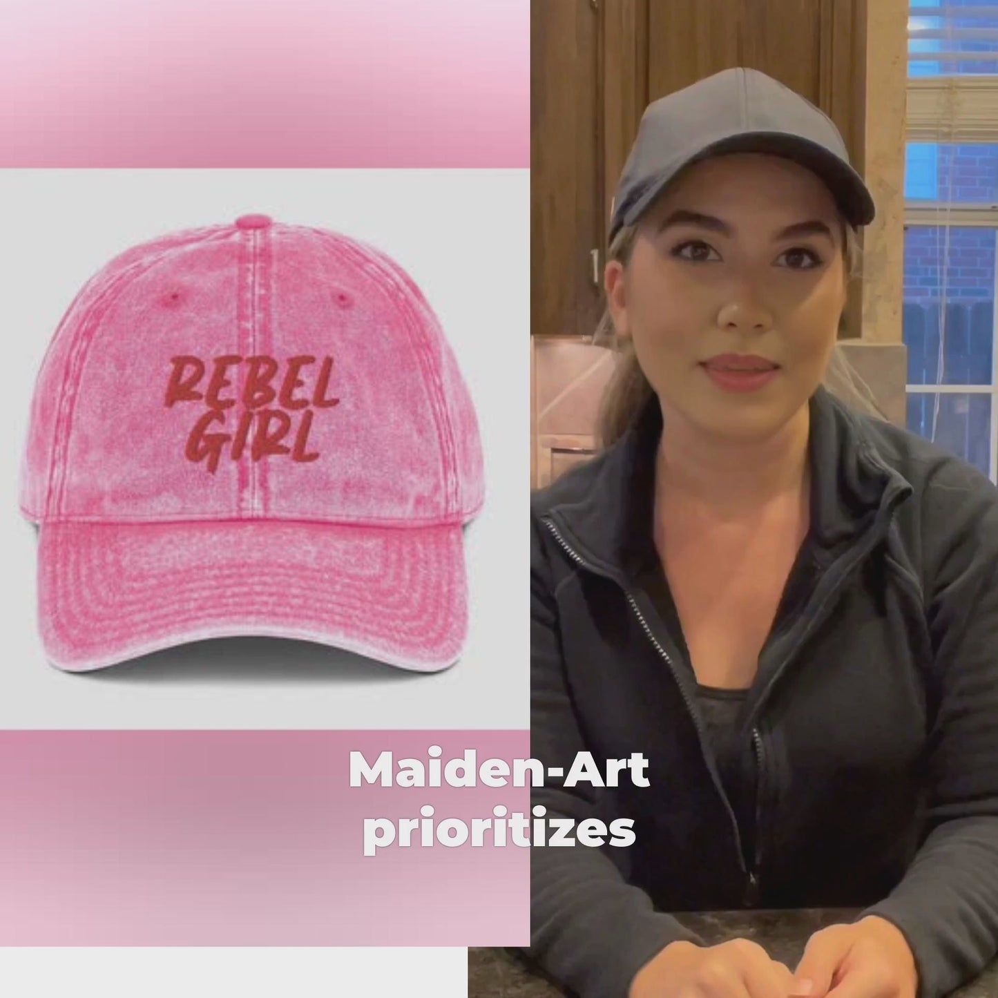 Self Love Pom-Pom Beanie - Women's Beanie With Embroidery