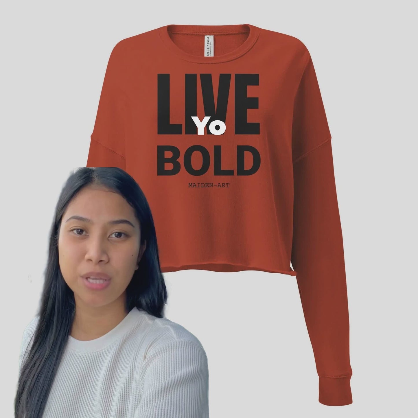 Live Bold Crop Sweatshirt