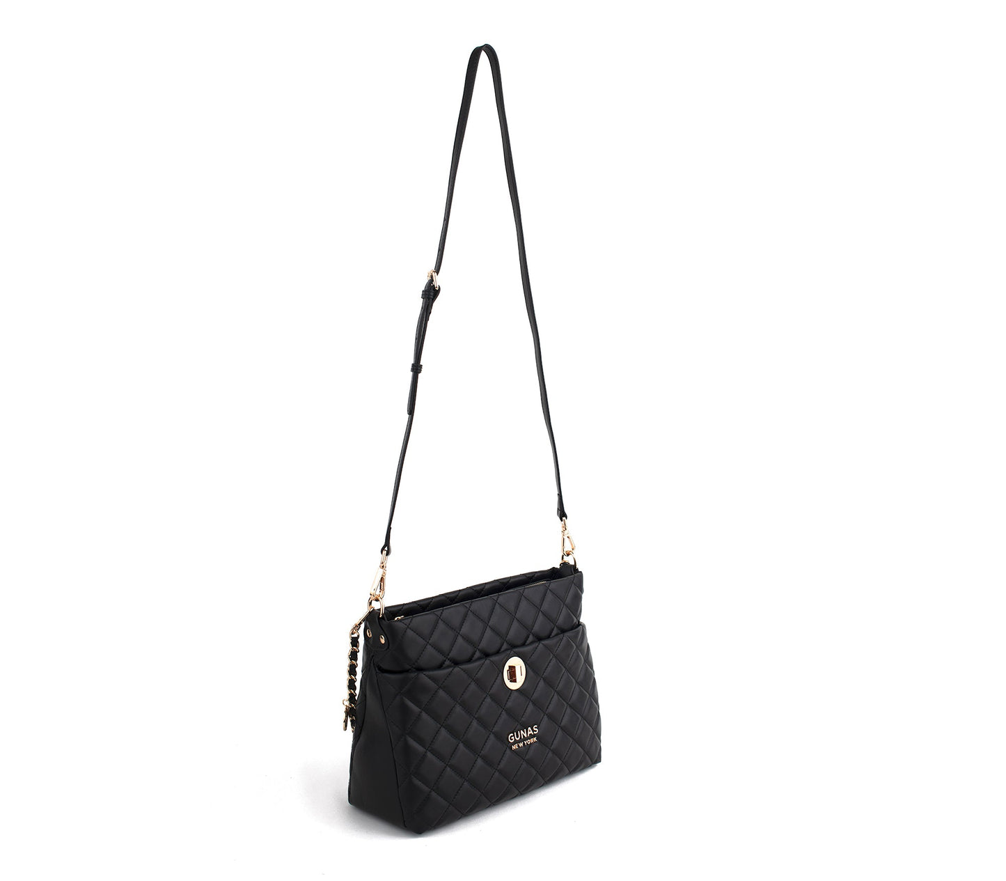 KOI - Black Quilted Vegan Leather Purse  | Ethically-Made