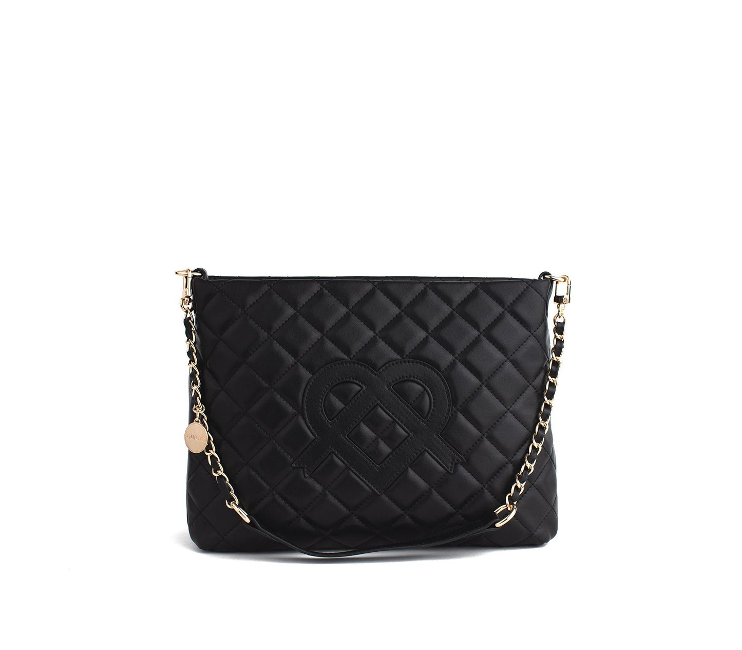 KOI - Black Quilted Vegan Leather Purse  | Ethically-Made