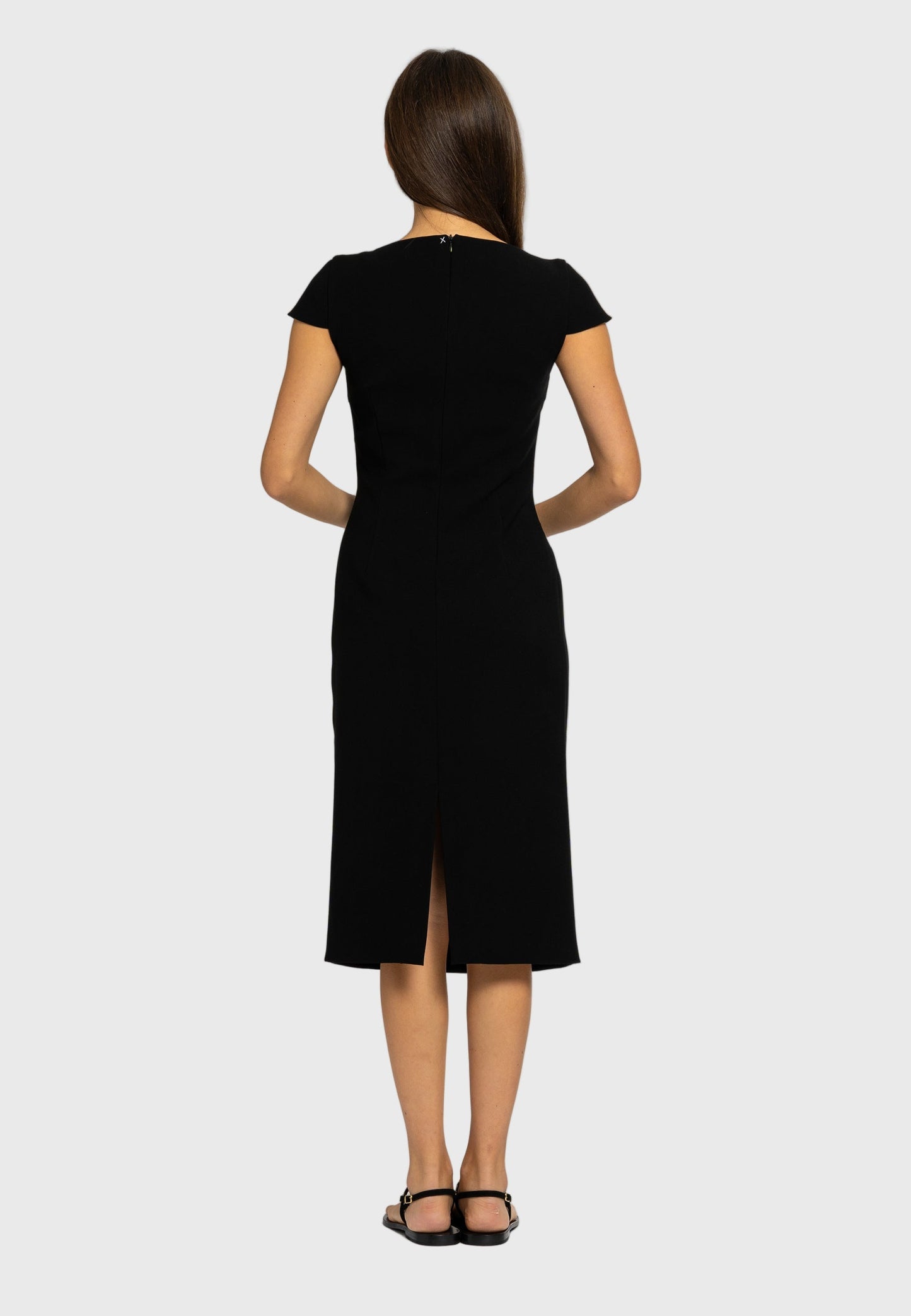 Caterina Midi Dress – Black