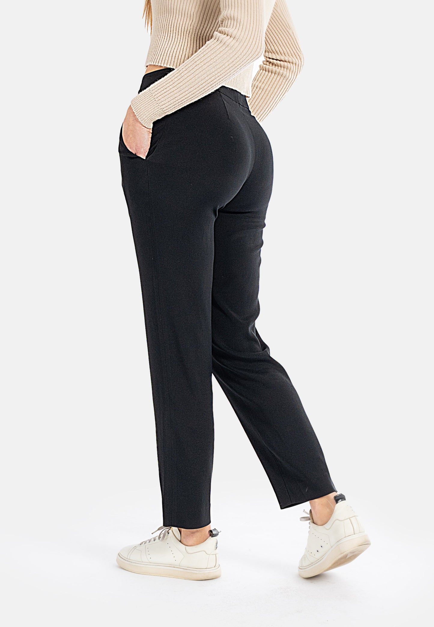 Darwin Ankle-Length Trousers – Black