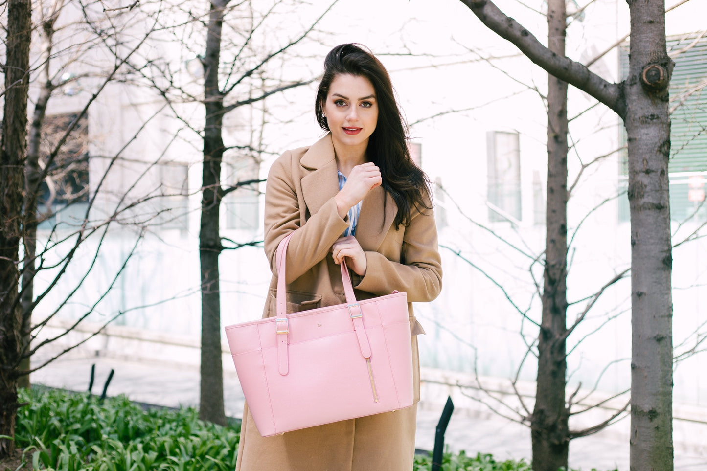 MILEY - Black Vegan Leather Laptop Bag  | Ethically-Made