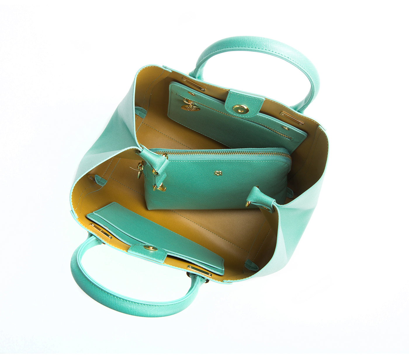 JANE - Tiffany Blue Vegan Leather Satchel  | Ethically-Made