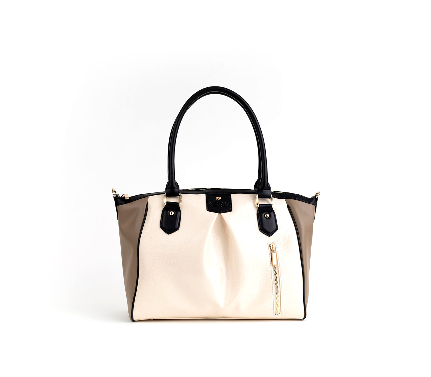MADISON - Beige Trio Croc Vegan Bag | Ethically-Made