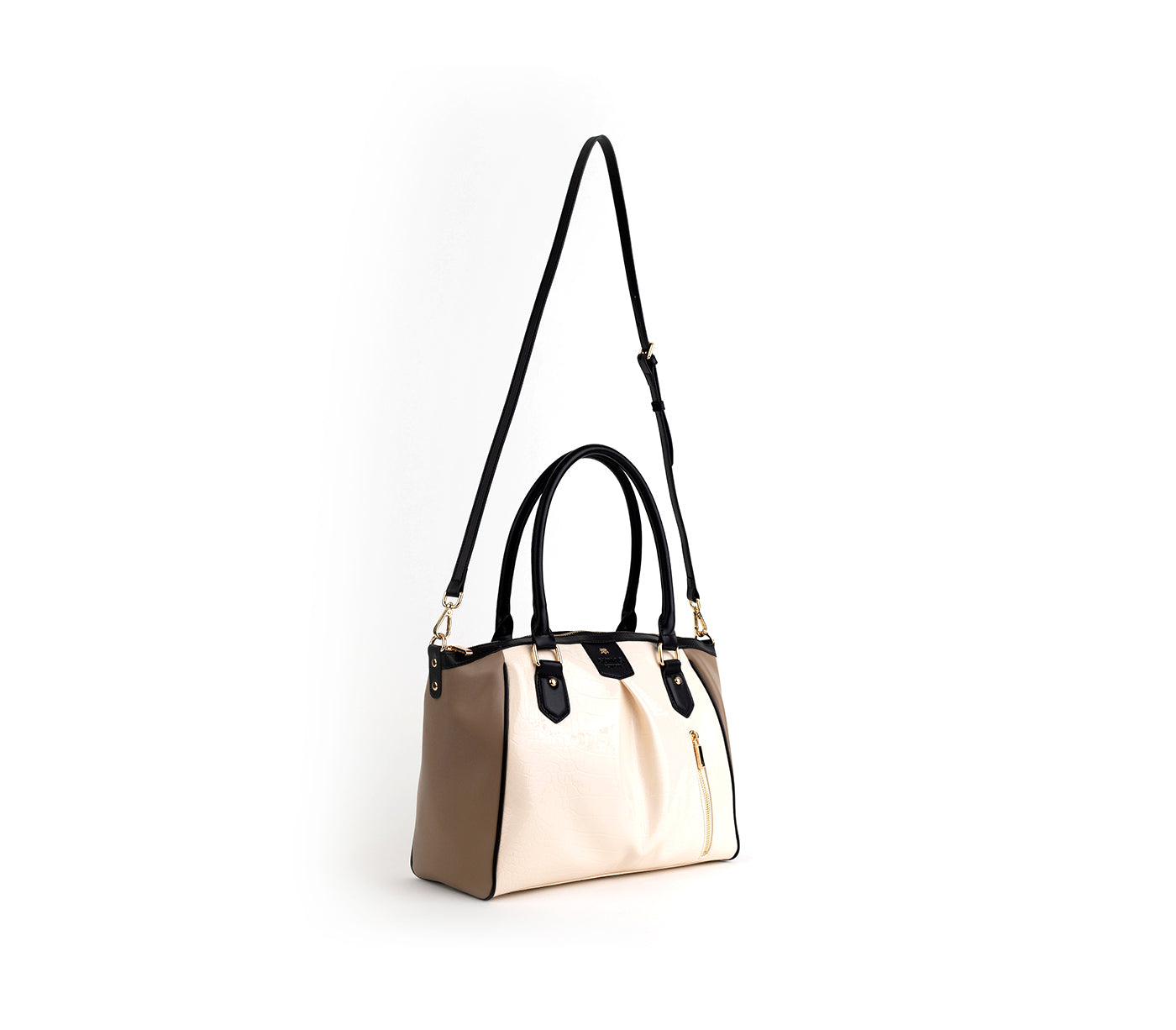 MADISON - Beige Trio Croc Vegan Bag | Ethically-Made
