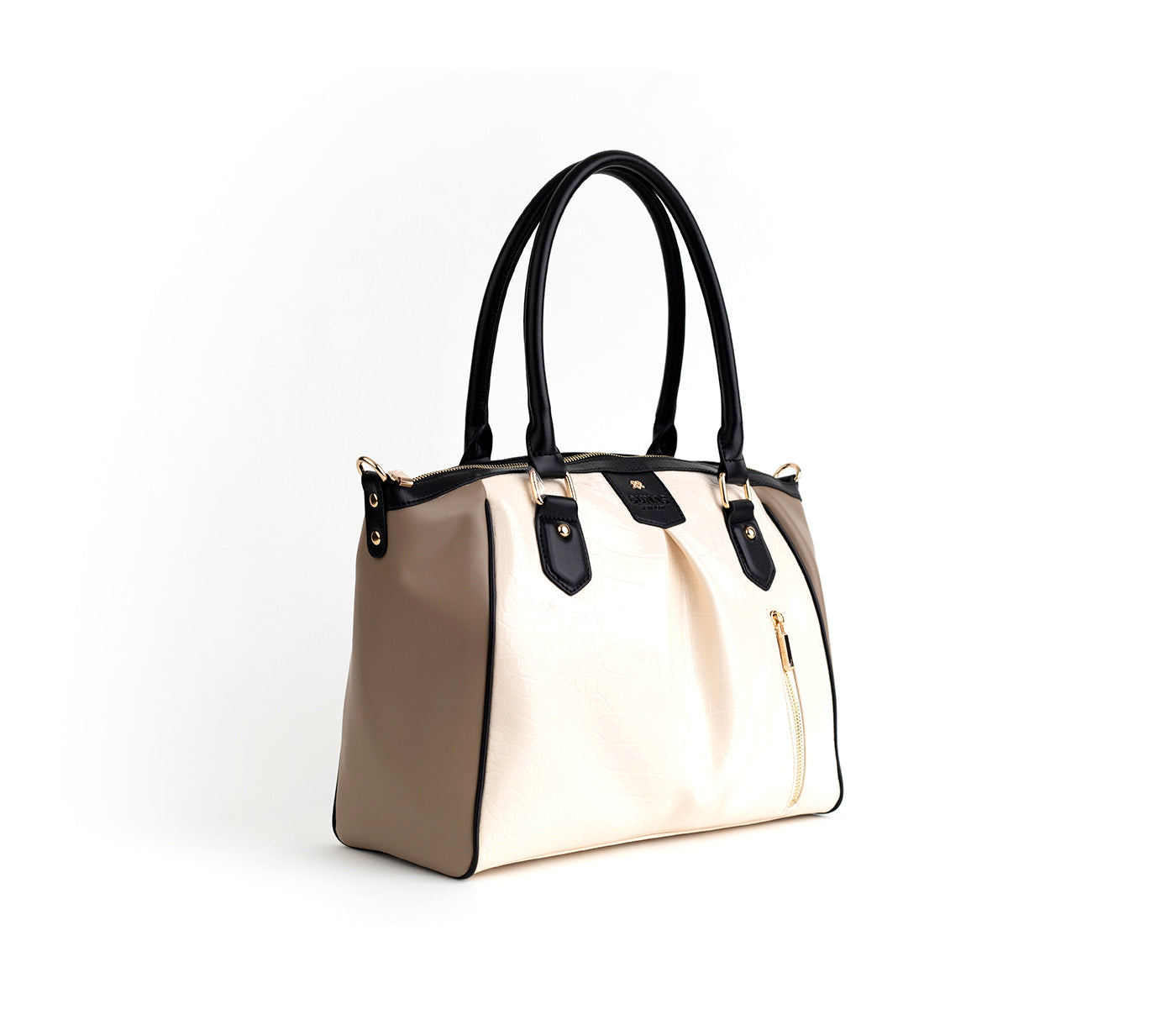 MADISON - Beige Trio Croc Vegan Bag | Ethically-Made