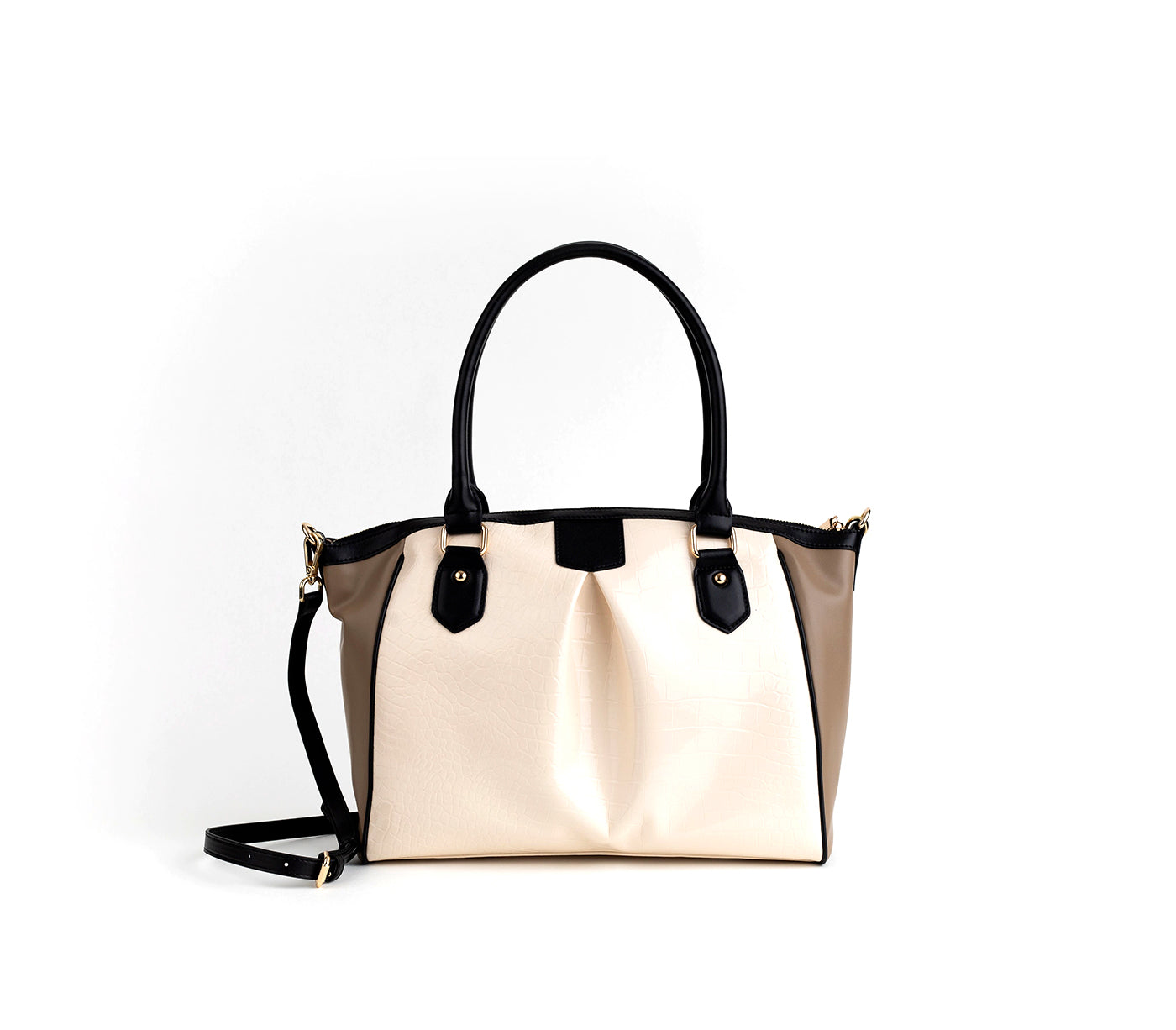 MADISON - Beige Trio Croc Vegan Bag | Ethically-Made