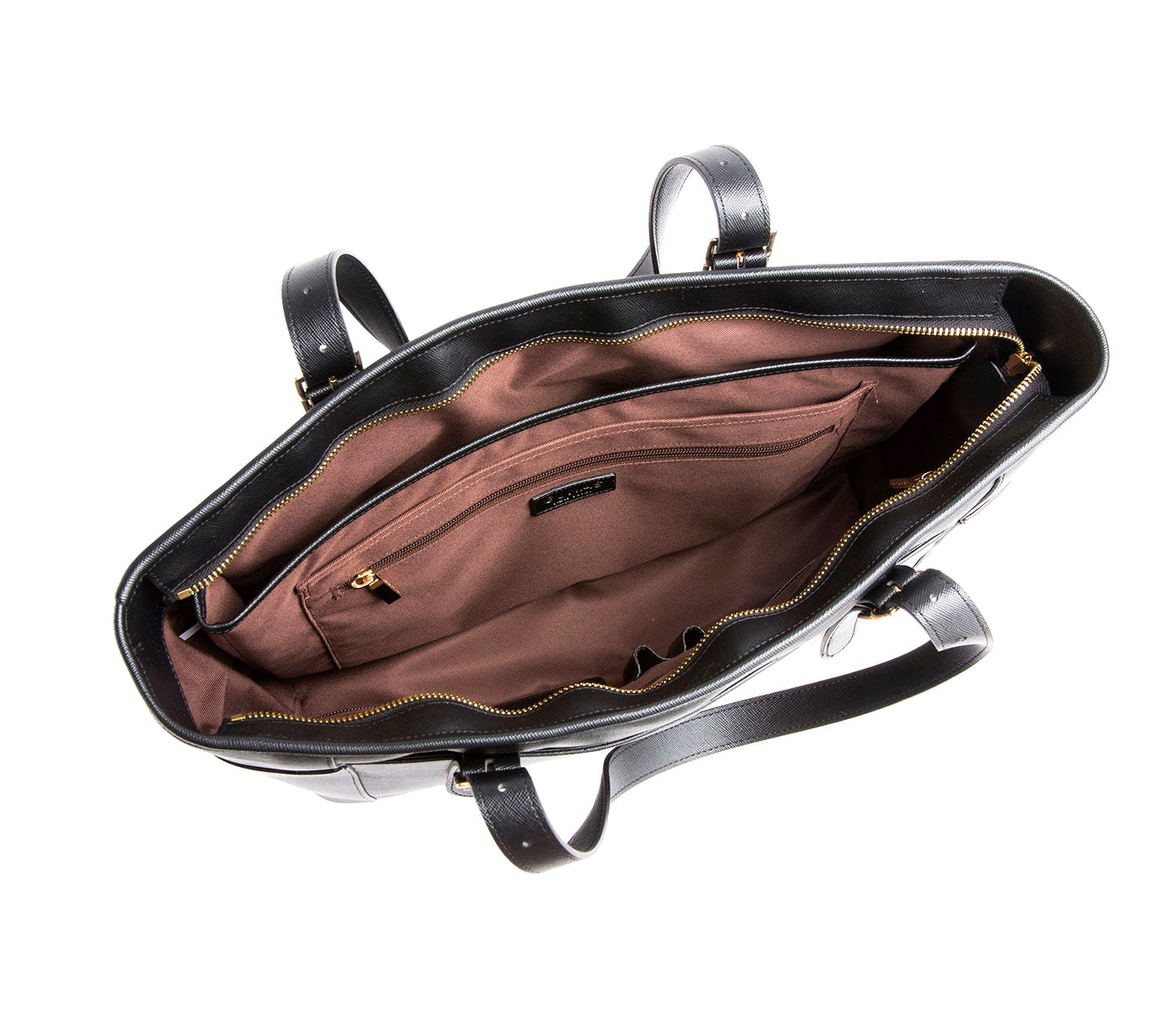 MILEY - Black Vegan Leather Laptop Bag  | Ethically-Made