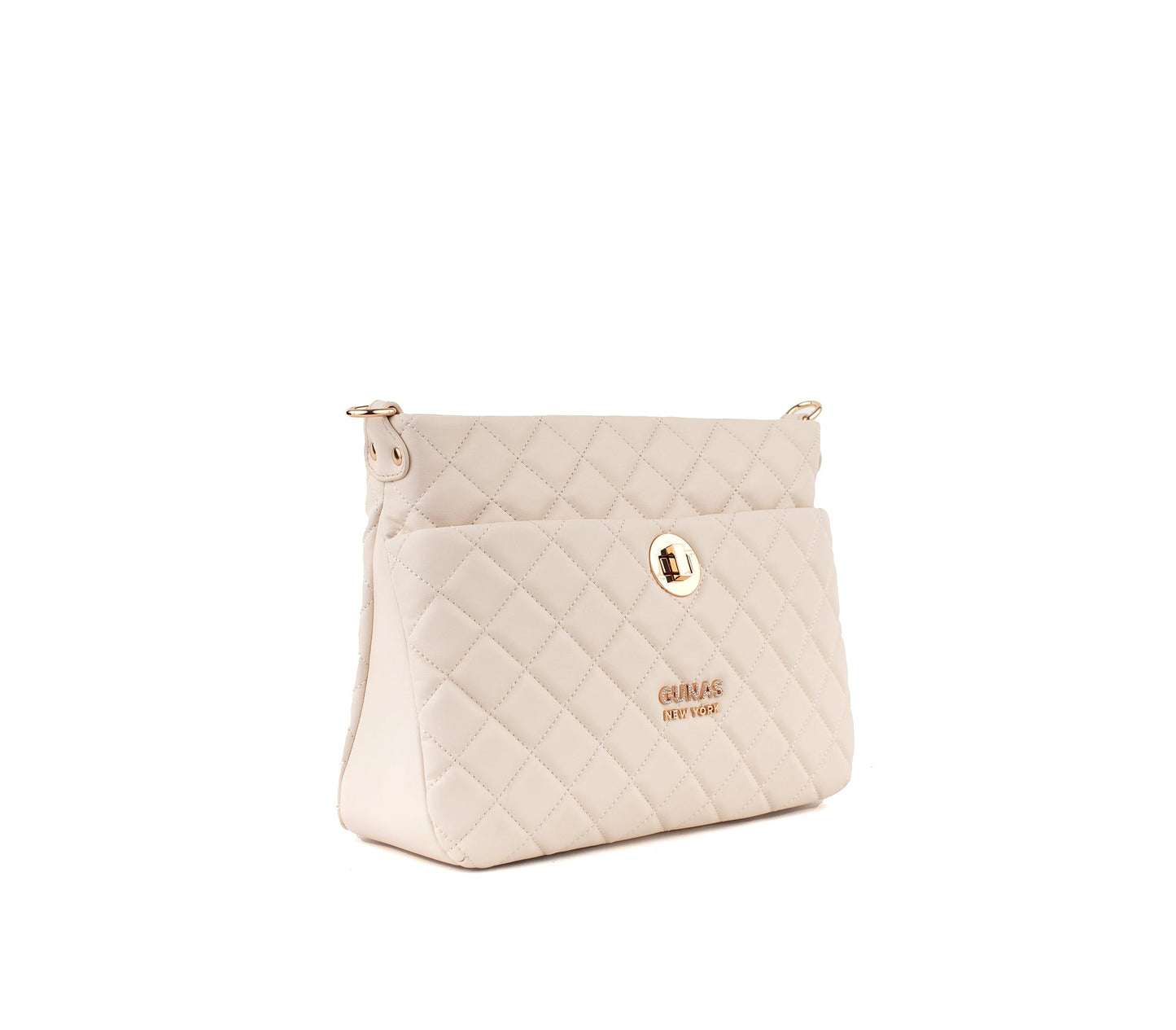 KOI - Off-White Quilted Vegan Leather Purse  | Ethically-Made