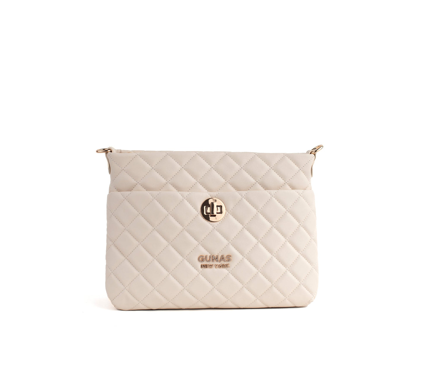 KOI - Off-White Quilted Vegan Leather Purse  | Ethically-Made