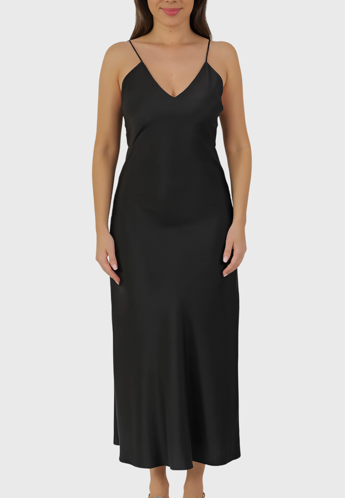 The Tropea Dress – Italian Silk in Nero