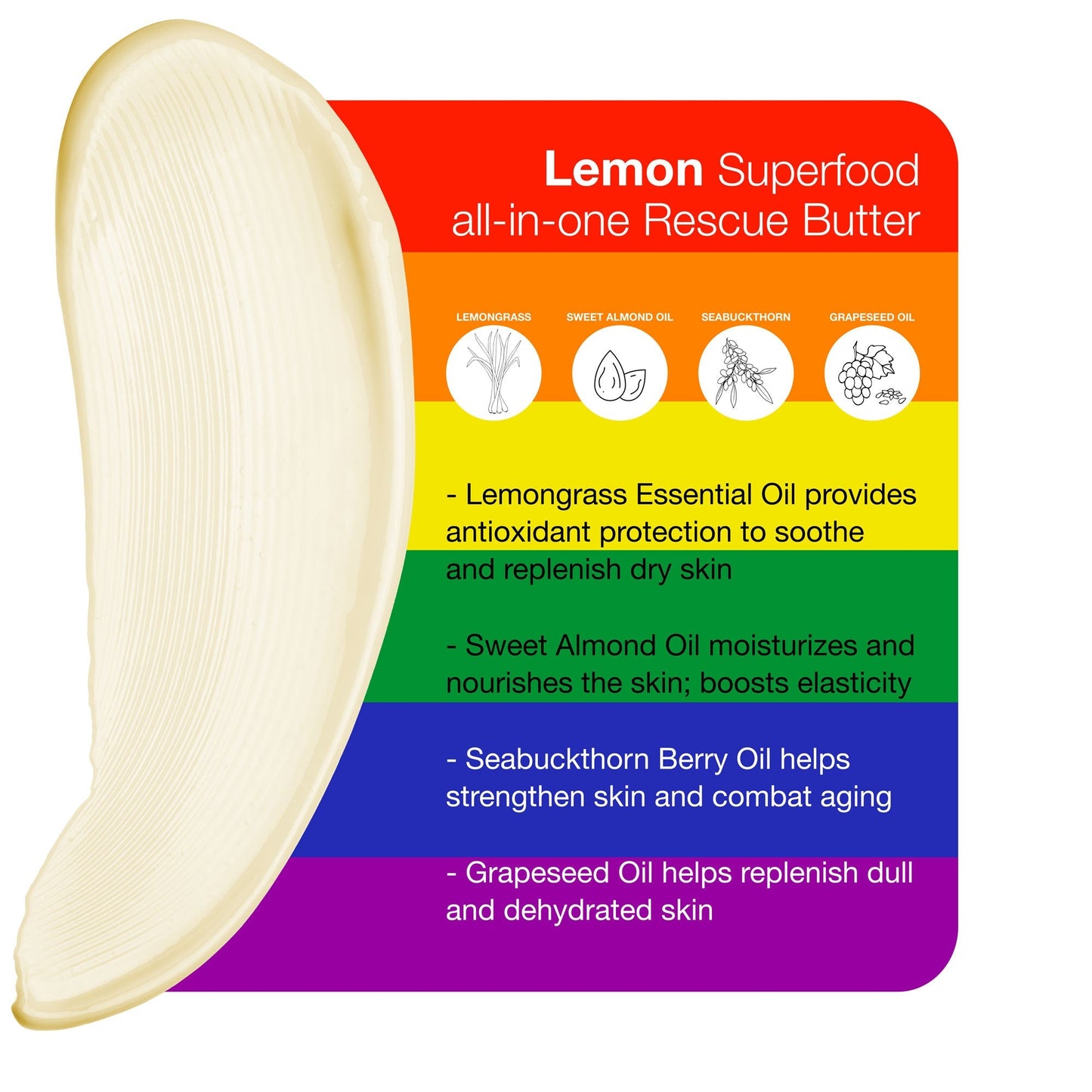 Dr. Botanicals Pride Edition Lemon Superfood All-In-One Rescue Butter 50ml