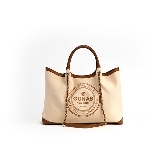 RUTH - Tawny Vegan Canvas Tote  | Ethically-Made