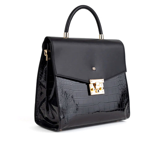 SIMONE - Black Vegan Leather Handbag  | Ethically-Made
