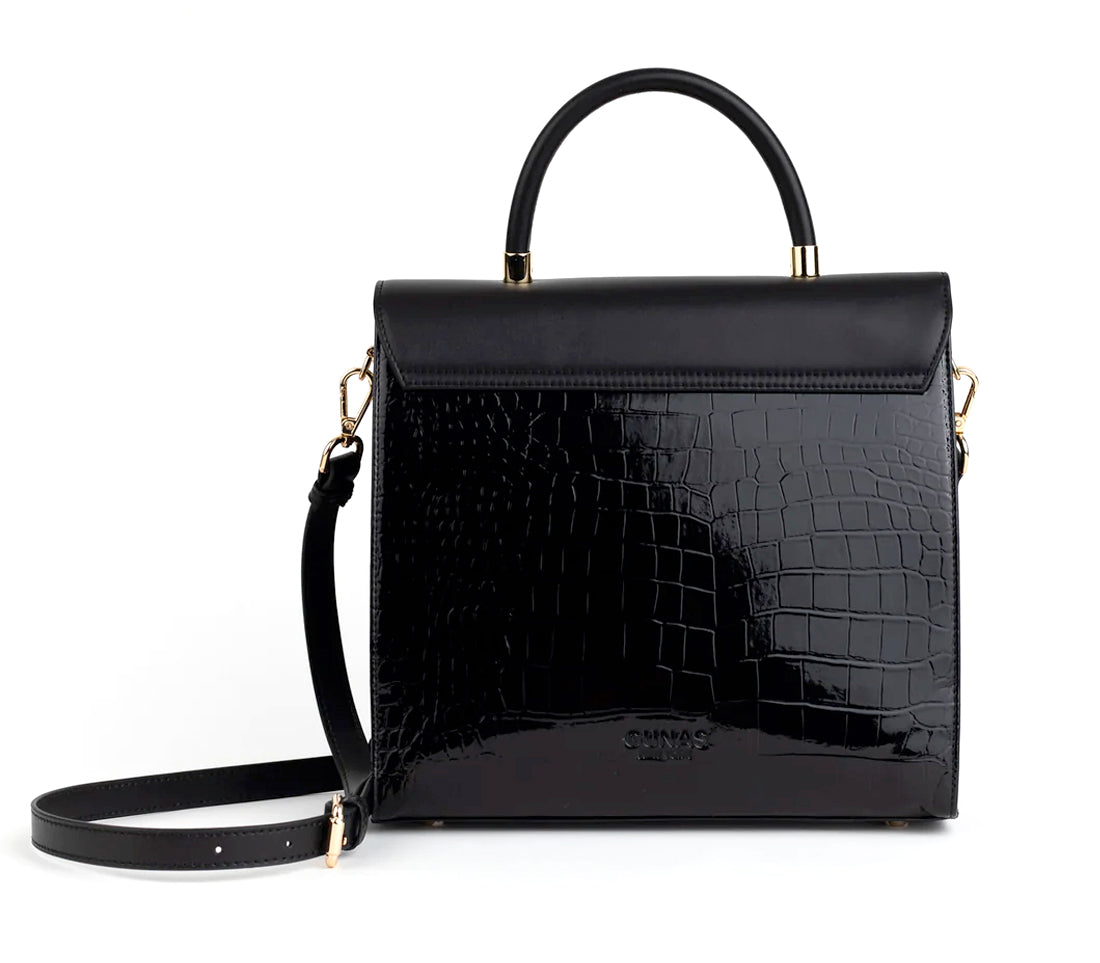 SIMONE - Black Vegan Leather Handbag  | Ethically-Made