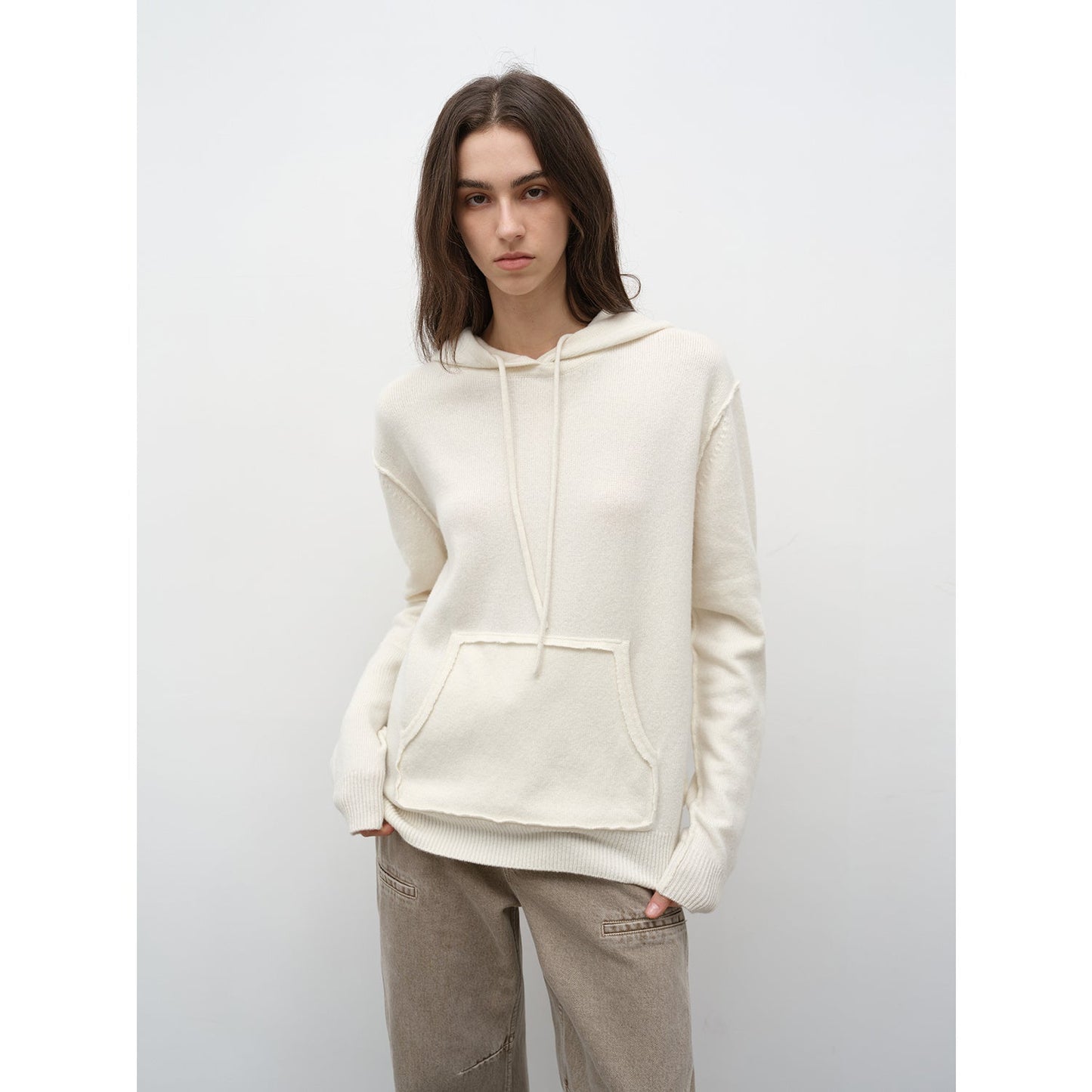 Relaxed Encounter Fine Lambswool Hoodie and Straight-Leg Pants Set