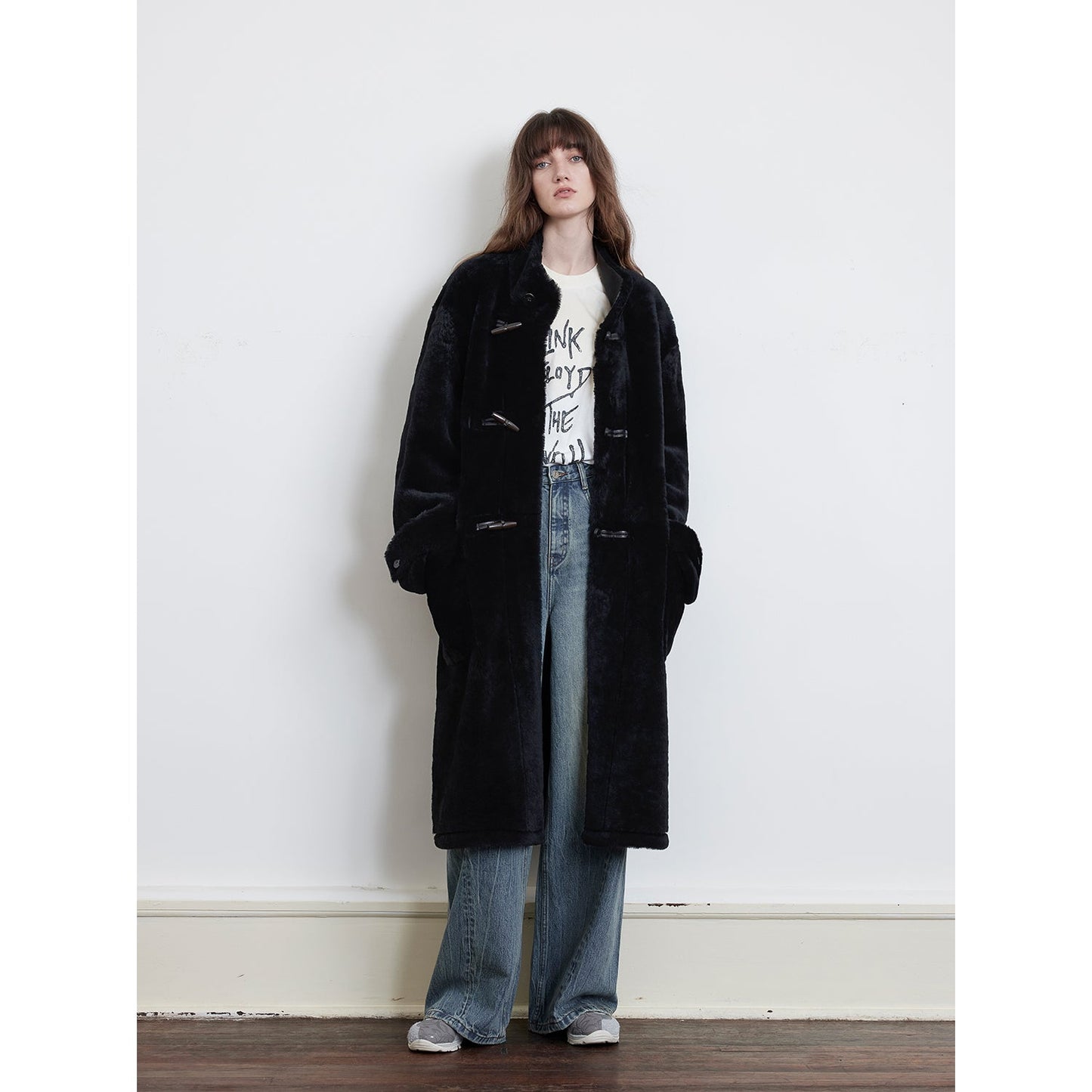 Spanish Velvet and Merino Wool Coat With Standing Collar