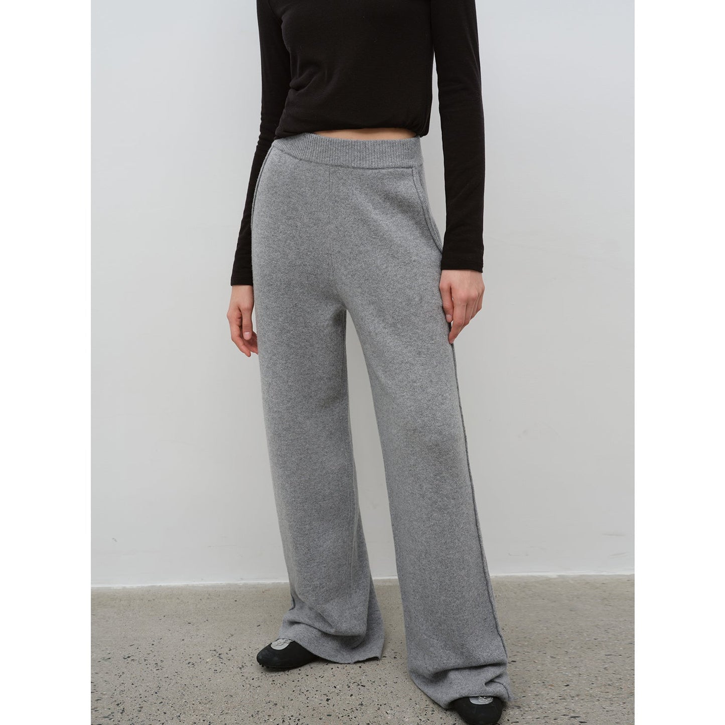 Relaxed Encounter Fine Lambswool Hoodie and Straight-Leg Pants Set