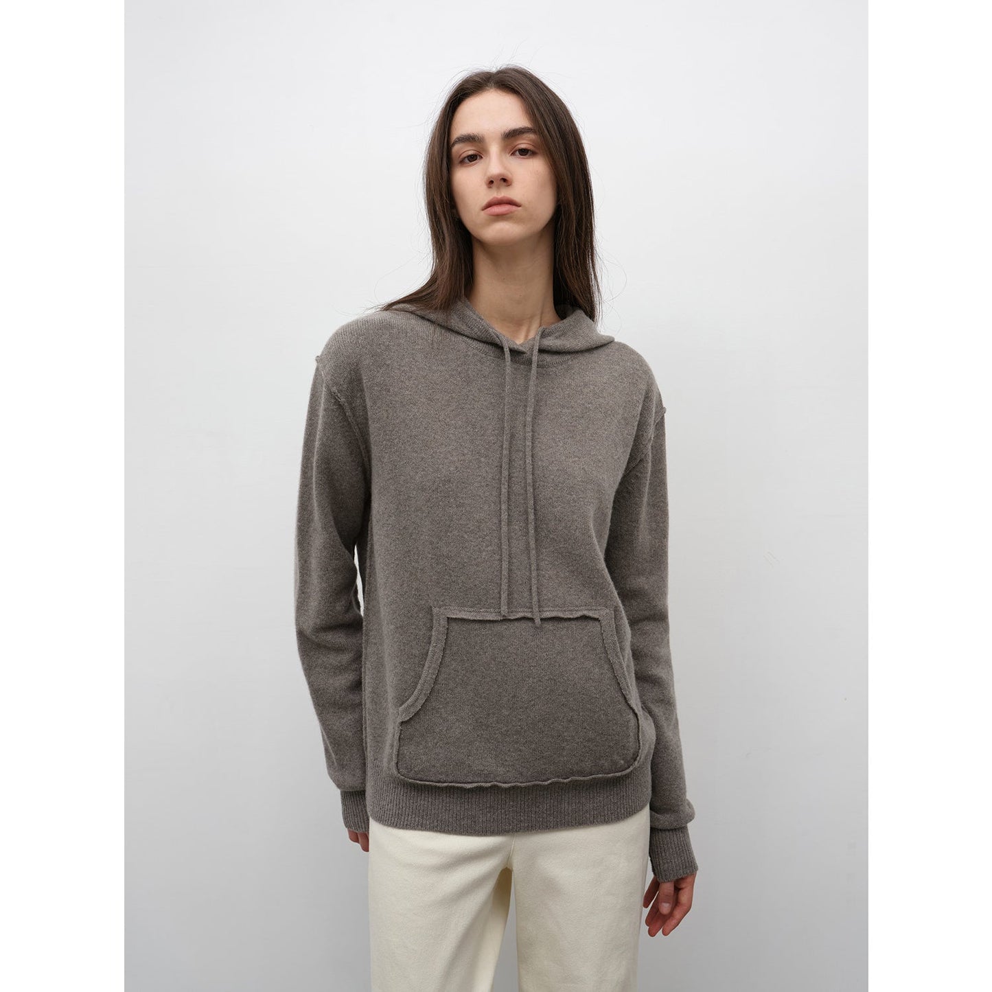 Relaxed Encounter Fine Lambswool Hoodie and Straight-Leg Pants Set