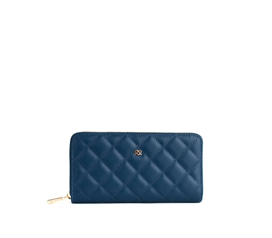 UPTOWN Quilted - Navy Zipper Wallet  | Ethically-Made