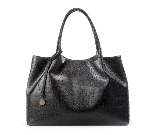 NAOMI - Black Vegan Leather Tote Bag  | Ethically-Made