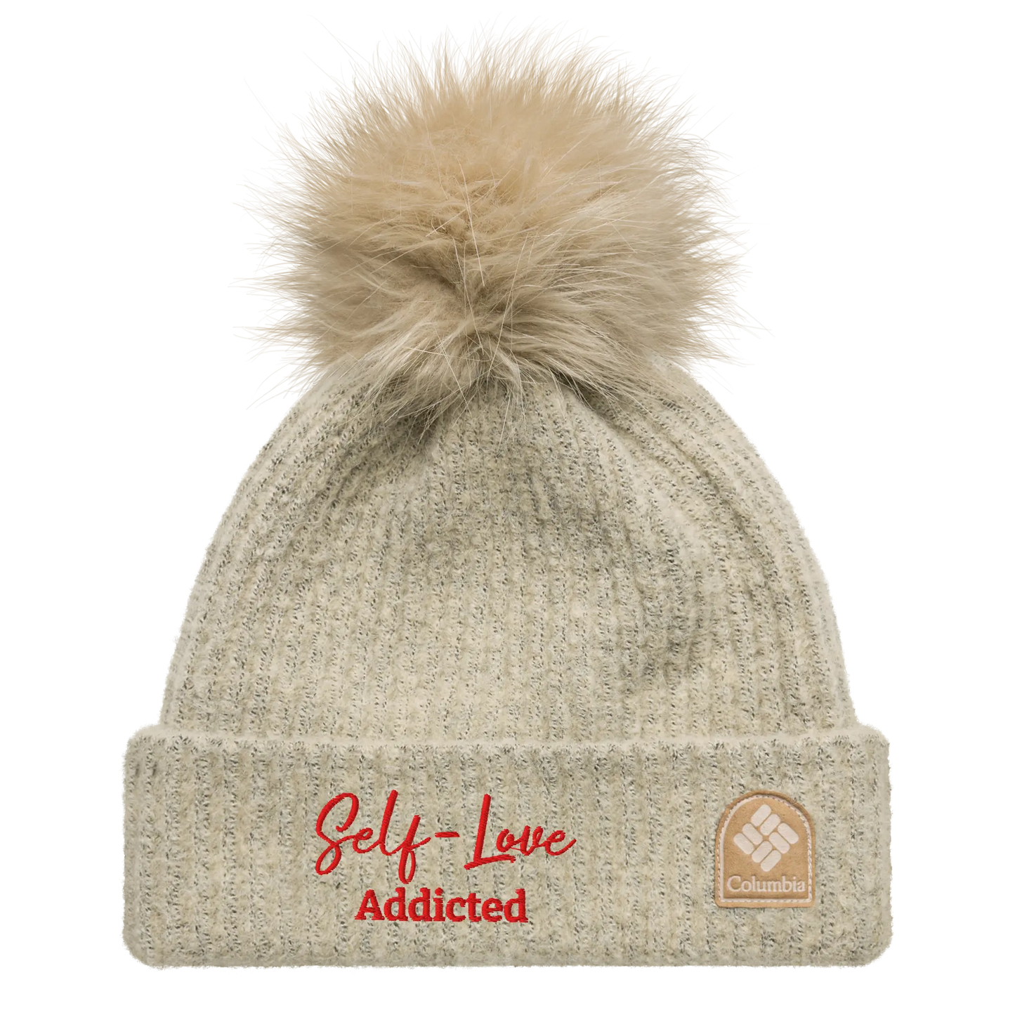 Winter Hats - Self Love Addicted - Columbia Pom-Pom Beanie With Embroidery