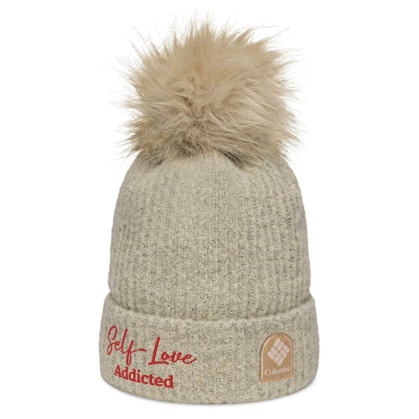 Winter Hats - Self Love Addicted - Columbia Pom-Pom Beanie With Embroidery
