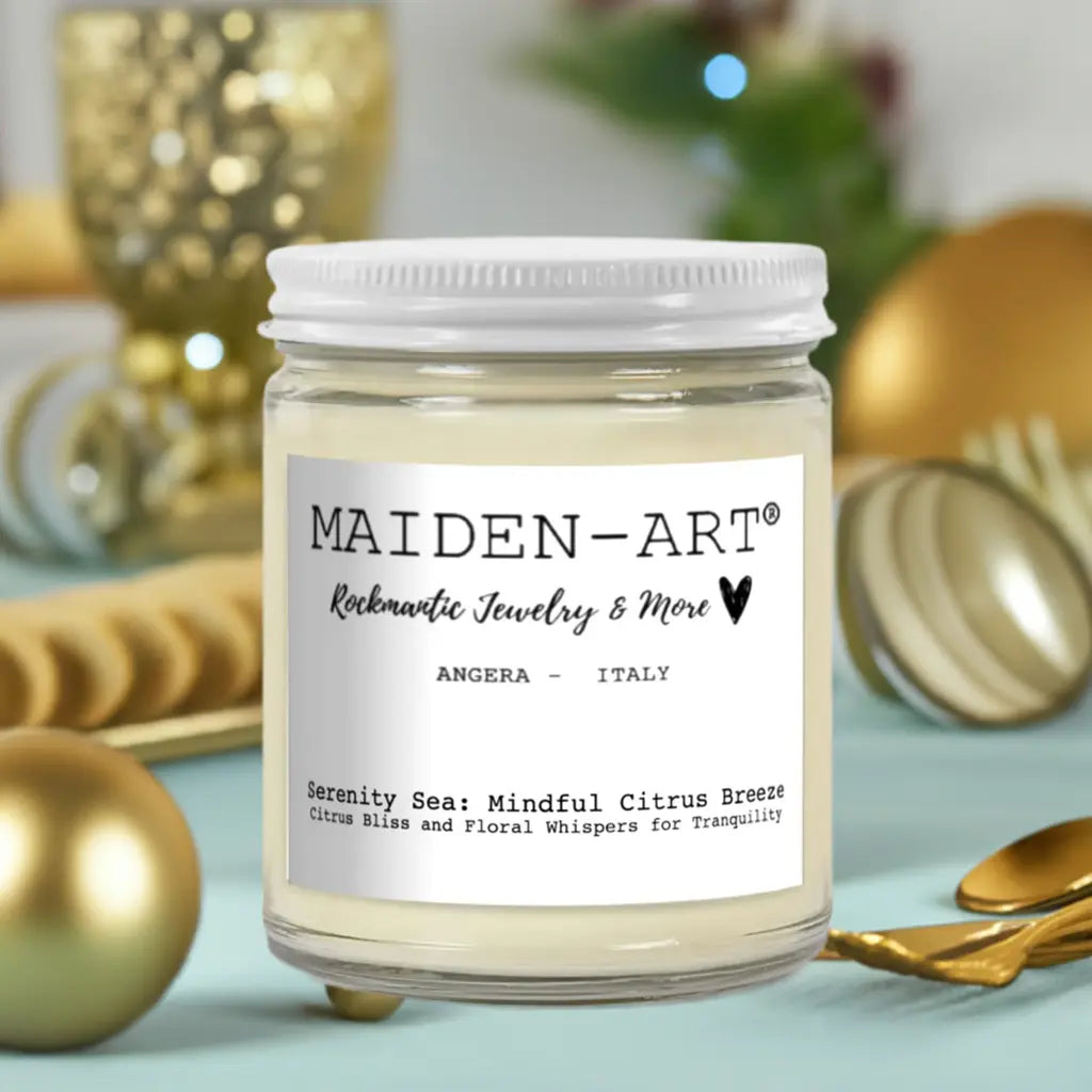 Serenity Sea: Mindful Citrus Breeze - Candle for Mindfulness & Meditation