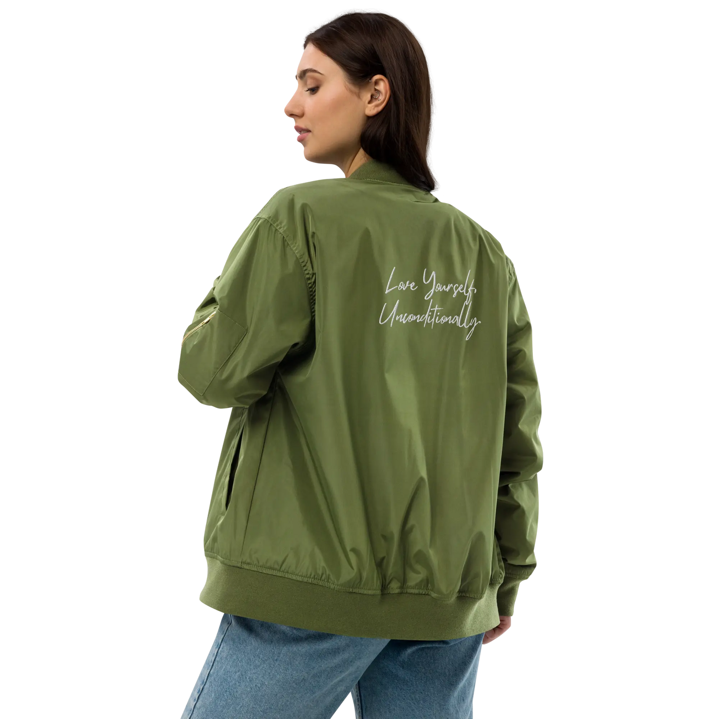 Premium Bomber Jacket Self Love Premium Recycled Bomber Jacket