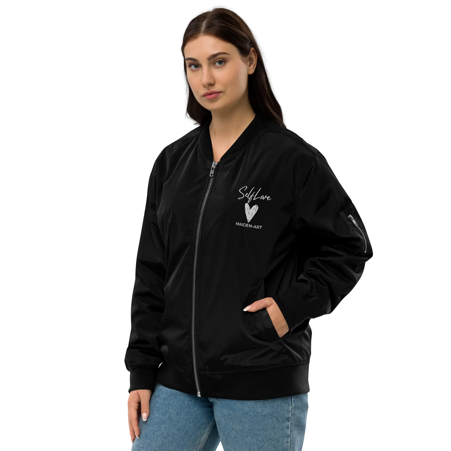 Premium Bomber Jacket Self Love Premium Recycled Bomber Jacket