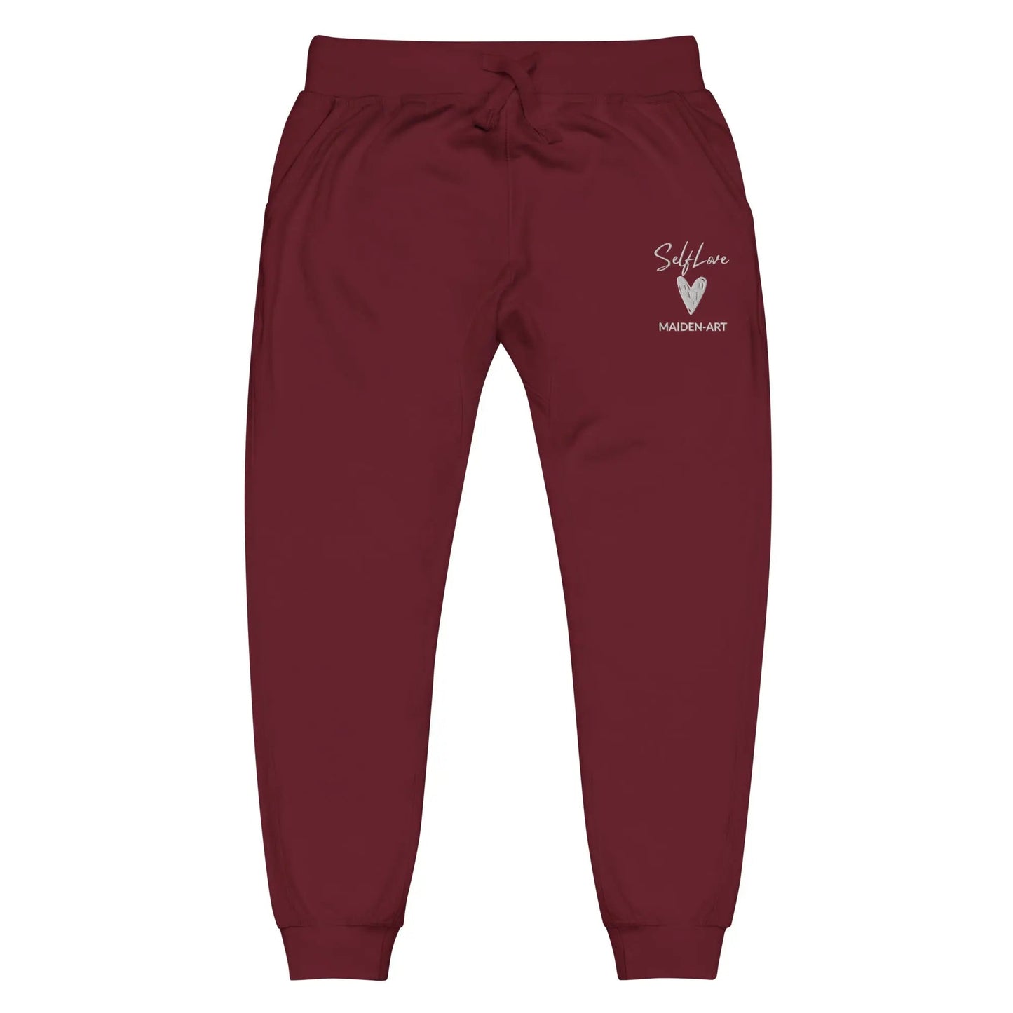 Self Love Unisex Fleece Sweatpants With Embroidery Fashion Sweatpants
