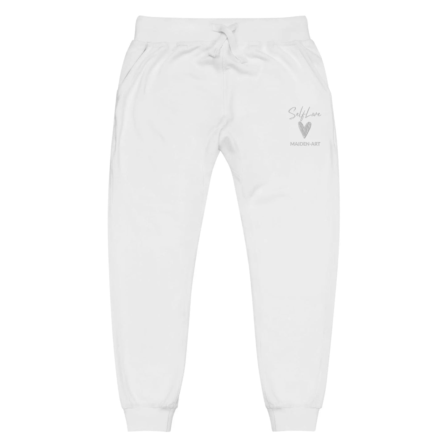 Self Love Unisex Fleece Sweatpants With Embroidery Fashion Sweatpants