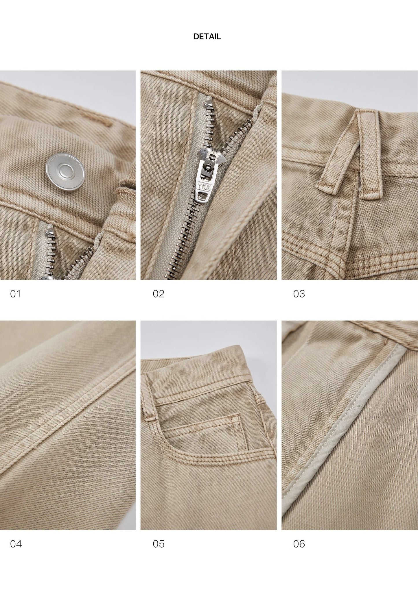 Vintage Washed Straight Leg Denim Trousers