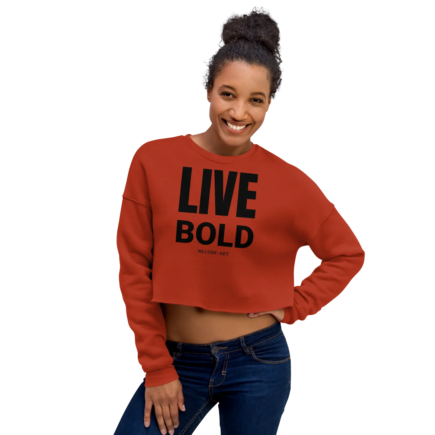 Live Bold Crop Sweatshirt