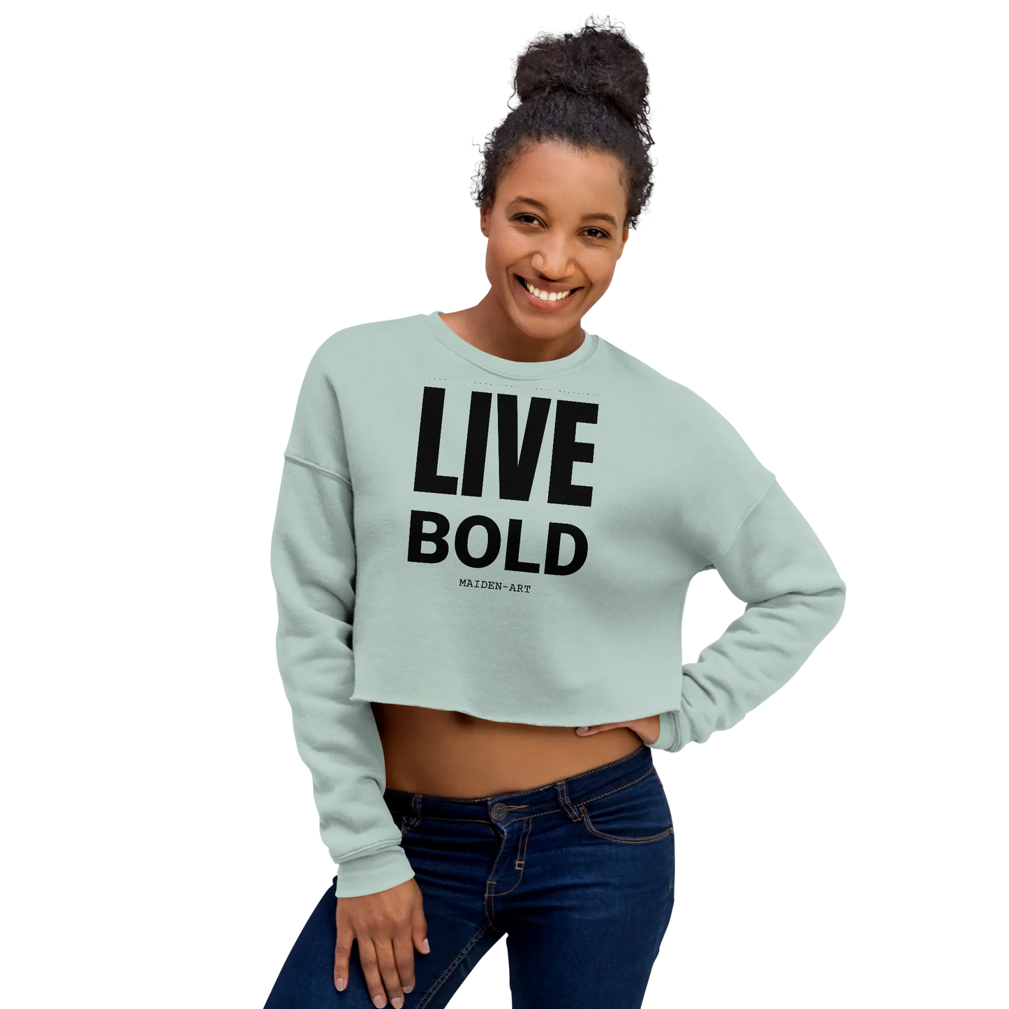 Live Bold Crop Sweatshirt