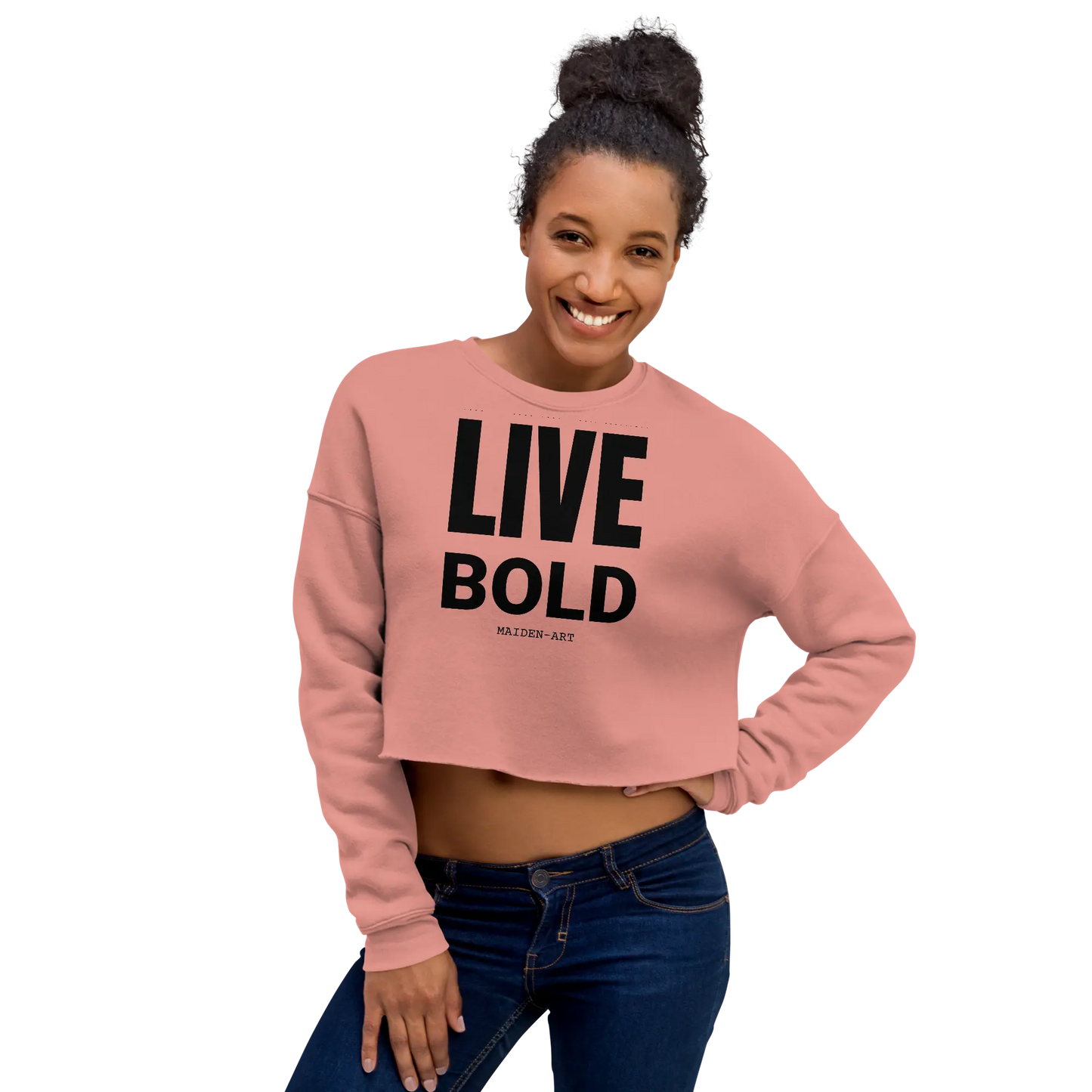 Live Bold Crop Sweatshirt
